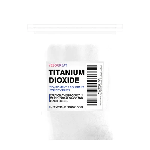 Yesogreat 3.5oz Titanium Dioxide, TiO2 Pure Titanium Dioxide for Soap Making, Whitening Colorant for Crafts Paints, Titanium Dioxide Powder Resealable Pouch
