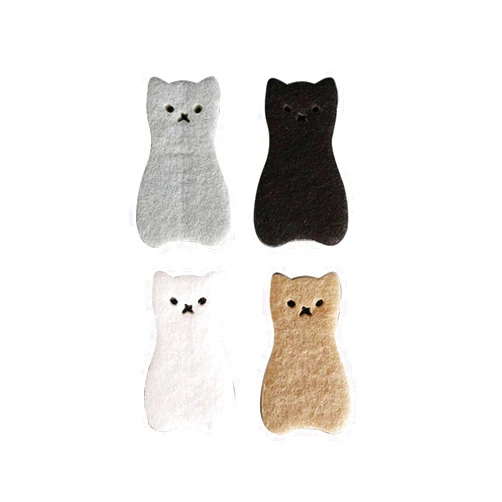 ASkinds 4Pcs Magic Cleaning Sponge Cute Cartoon Cat Cleaning Sponge Non Scratch Dish Washing Pad Kitchen Scrubber Sponge Scouring Pad Set for Dishes Pots Pans