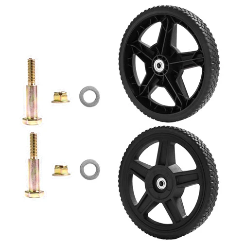 Parts Camp Push Mower Wheel kits 10 inch Wheels for Lawn Mower Cart Wheels 10 inch (Set of 2)