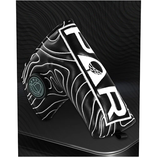 BIG TEETH Golf Blade Putter Cover Headcover Club Protector Par Putter Head Covers Magnetic Bar Closure for Scotty Cameron Taylormade Odyssey Golf Course Texture Pattern