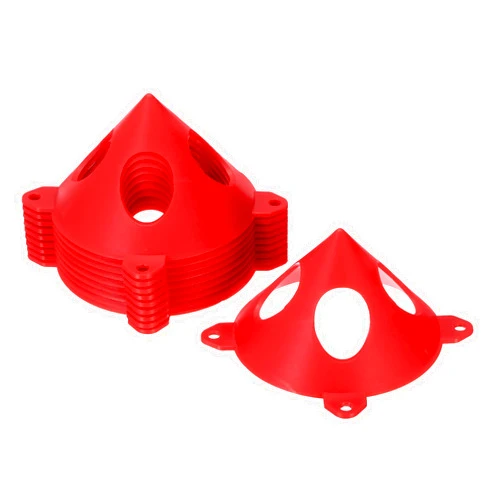 PATIKIL Painting Stands, 10 Pack ABS Plastic Mini Cone Paint Stands Risers Support for Painter Elevated Canvas Door Cabinet, Red