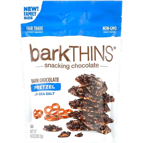 BarkTHINS Bark Thins Snack,Dark Chocolate Pretzel 10 Oz (Pack Of 9)