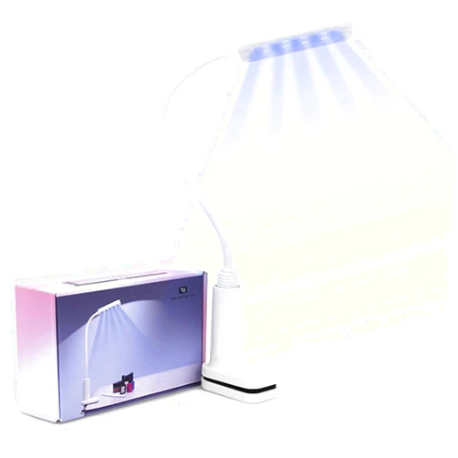 Wenxintek 2 in 1 LED UV Nail Lamp,Flexible Flash Cure Light with Gooseneck and Clamp,Nail Dryer for Acrylic Gel and Manicure Table Lighting DIY Nails Salon Home Use (USB Input)