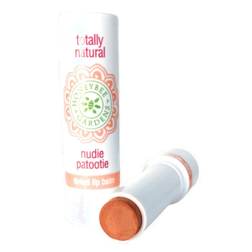 Honeybee Gardens Totally Natural Nudie Patootie Tinted Lip Balm, Nourishing Moisture With A Kiss Of Color, Vegan, Gluten-Free