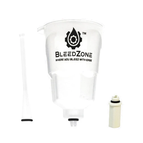 BleedZone Bleed Funnel and Shimano Road Funnel Adapter for Shimano Brake Bleed Kit - Threaded Bleeder Kit - Bike Road Brake Bleeding Adapter