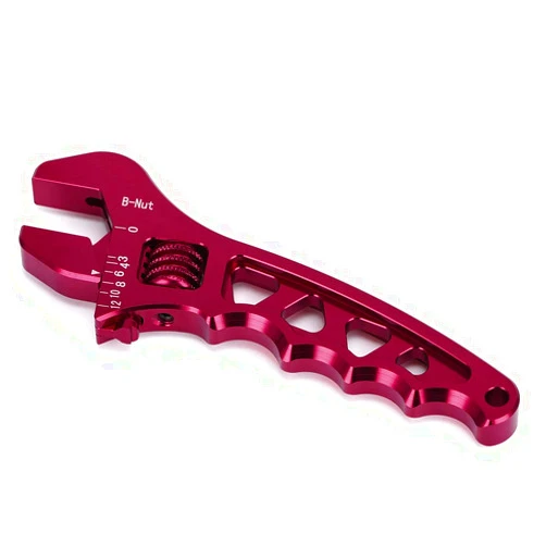 PTNHZ AN Adjustable Wrench Lightweight Aluminum AN3-AN12 Hose Fitting tool spanner(Red)