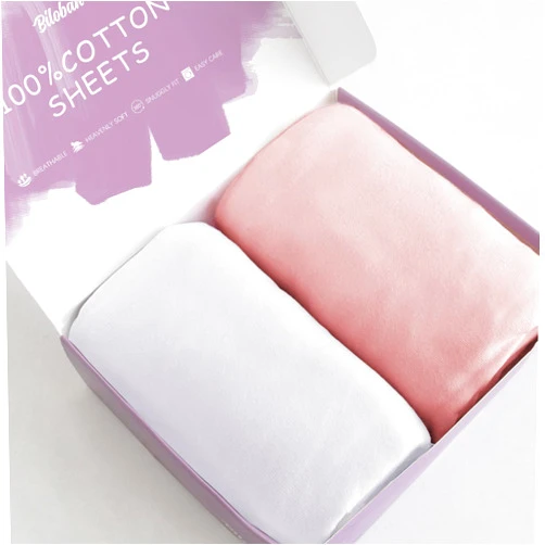 Biloban Bassinet Sheets Fit for YADAQE, Li'l Pengyu, BCOL, Miclassic, Milliard, TCBunny and Evolur Stellar Bedside Bassinet, 100% Cotton, 2 Pack, Ultra Soft Bassinet Sheet, White and Pink