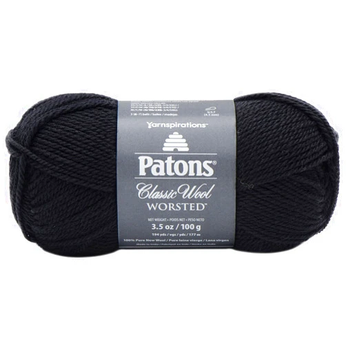 Spinrite Patons Bulk Buy Classic Wool Yarn (5-Pack) Black 244077-226