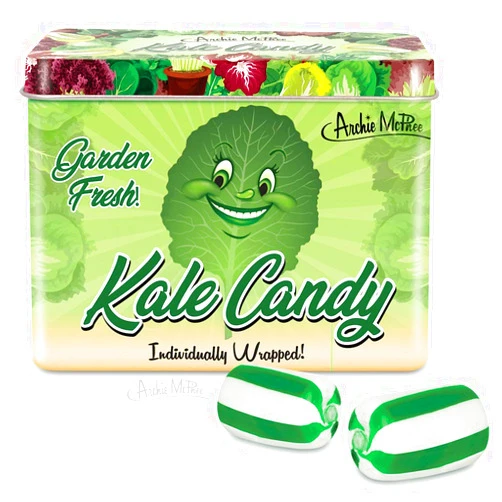 Accoutrements Kale Flavored Candy in 2.5 oz Collectible Tin!