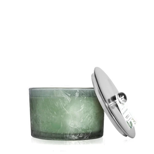Thymes Highland Frost Large Candle - Scented Candle with Crisp Notes of Sage, Eucalyptus, and Cypress Needles - Luxury Home Fragrance - Sage-Green Candle (18 oz)