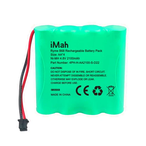 iMah Replacement 4PH-H-AA2100-S-D22 4.8V 2100mAh Battery for ADT DSC Wireless Alarm System Keypad Panel WTK5504 WKA5504 WS4920HE 17000153 DSC-BATT2148V