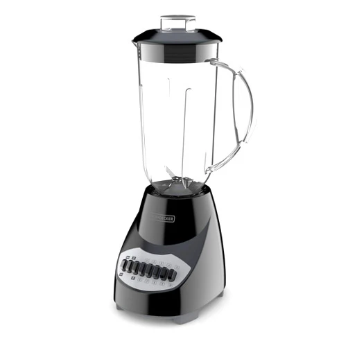 BLACK+DECKER 10-Speed Countertop Blender, BL2010BP, 6-Cup Plastic Jar, Dishwasher-Safe, Stainless Steel, Suction Feet