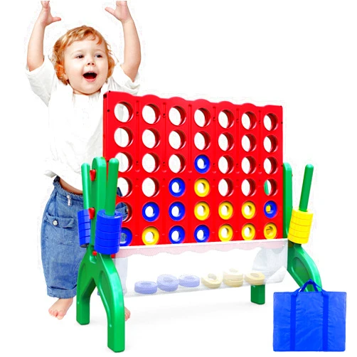 Aywewii 1.9 Feet Giant 4-to-Score Connect Game Set for Kids and Adults 4 in A Row Game Outdoor Indoor Yard Camping Party Family Games Tabletop Games with Quick Release Slider and Carrying Bag