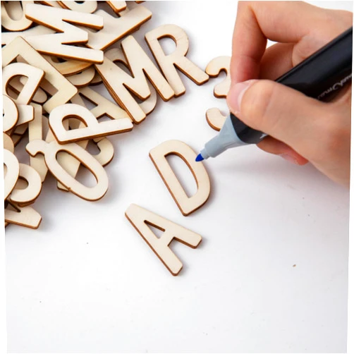 Xhqsulsclac 270 Pieces Wooden Letters 1.3in Crafts Unfinished Wood Letters with Numbers Small Wood Letters DIY Painting Art Home Decor Kids Spelling Learning