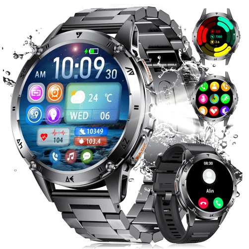 SUNKTA Military Smart Watches for Men ,530mAh Large Battery,1.43