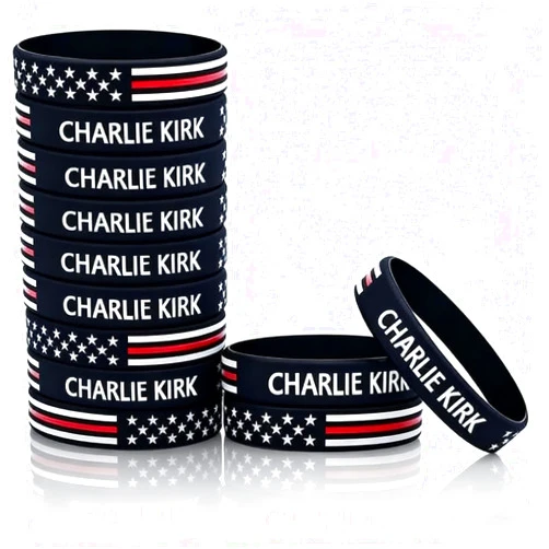 Chasefun 12 PCS Charlie Kirk Wristbands - A True Tribute Patriot Hero Freedom Memorial Rubber Silicone Bracelets for Men & Women