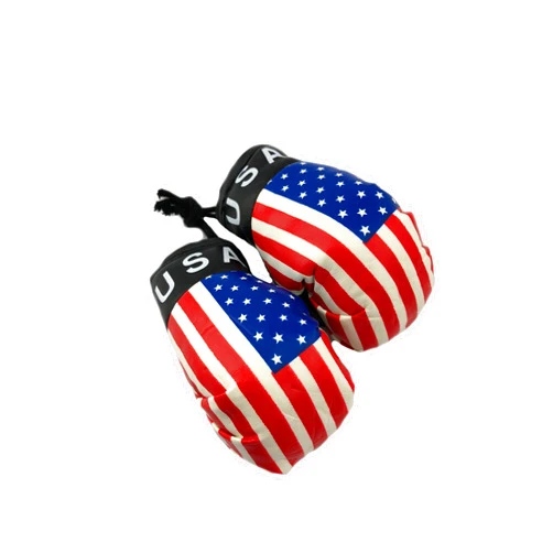 Red Hat Ent Hanging Car Mirror Mini Boxing Gloves (USA)