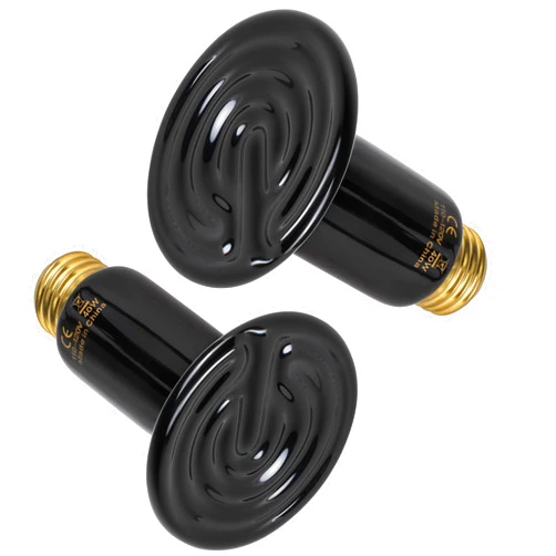 HealSmart 40W Reptile Heat Lamp Ceramic Heat Emitter, No Light Emitting Heat Bulbs, Suitable for Snake/Lizard/Spider, Plant Growth and Incubating Chicken, 2-Pack