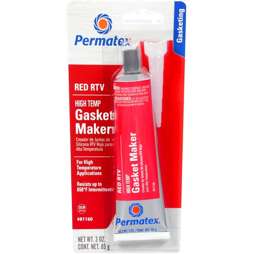 Permatex 81160 Hi-Temp Red Form-A-Gasket Silicone Sealant. 3 oz.