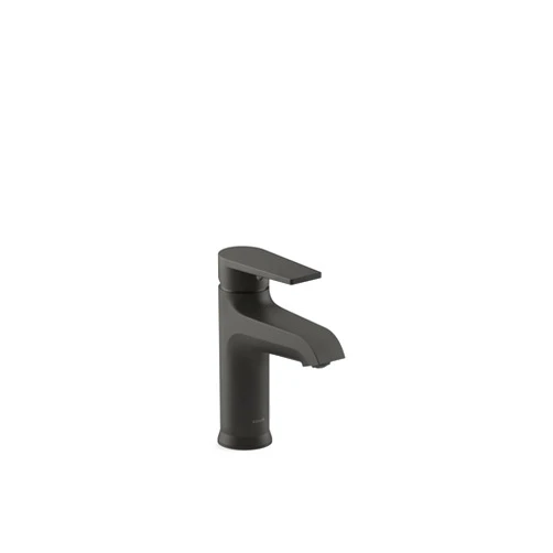 KOHLER 97060-4-BL Hint Single-Handle Bathroom Sink Faucet with Pop-Up Drain, One-Hole Bathroom Faucet, 1.2 GPM, Matte Black