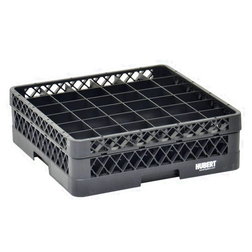 THE VOLLRATH COMPANY, LLC Vollrath Traex Black Plastic 36 Compartment Dishwashing Rack with One Open Extender - 19 3/4