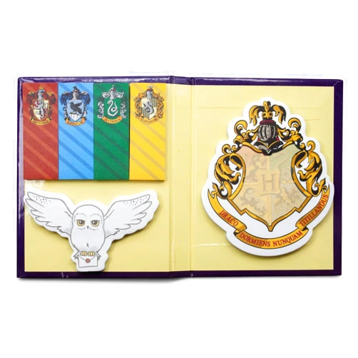 Silver Buffalo Harry Potter Hogwarts Sticky Note and Sticky Tab Box Set | Work Memo Notepad Stationery Paper, Home School Supplies For College Business | Wizarding World Gifts and Collectibles
