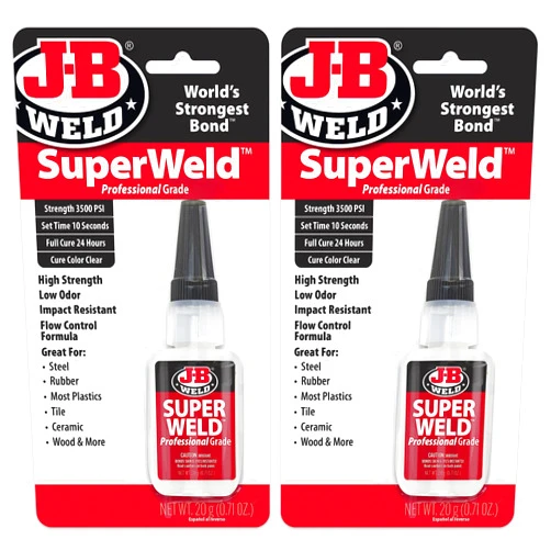 J-B Weld Superglue 20g 2 Pack - SuperWeld Professional Grade