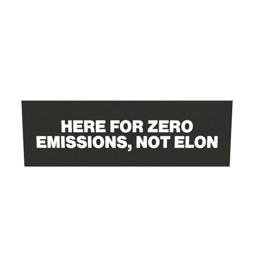 Generic Here for Zero Emissions Not Elon Anti Musk Bumper Magnet, Funny EV Car Accessory Magnetic Vinyl Political Electric Vehicle Decor Decal (Black)