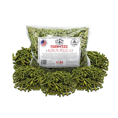 FAMILY FARM AND FEED | Alfalfa Hay Food | Small Pet | Young and Adult | Pellets | 5 Pounds