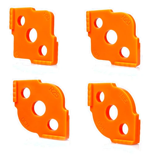 FEGYUJ Radius Jig Router Templates,Corner Radius Routing Router Templates for Woodworking,ABS+CNC High Hardness Routing Rounded Corners Bit Templates R5 R10 R15 R20 R25 R30 R35 R40(4)
