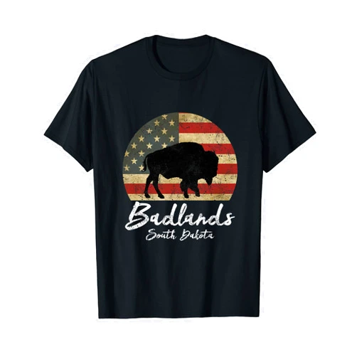 Badlands South Dakota Gift Badlands National Park Retro Vintage South Dakota Hiking Mom T-Shirt