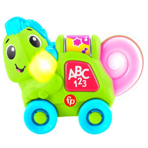 Fisher-Price Baby Learning Toy Link Squad Crawl ‘n Colors Chameleon with Music & Lights for Ages 9+ Months, Compatible Only with Link Squad Items