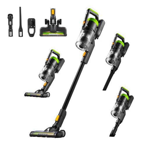 Eureka RapidClean Pro Cordless Cleaner for Hard Floors Lightweight Vacuum LED Headlights, Convenient Stick and Handheld Vac, Green, NEC285GR