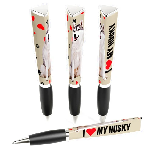 ANINKABOVE I Love my Husky Dog Pen Medium Point Black Ink Smooth Writing Refillable, Best Gift for all occasions, Gift for Women, Men, Children