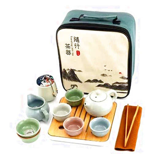 Scizorito Four Seasons Tea Set, Four Color Cup, Tea Set for Traveling in Four Seasons, Suitable for Birthdays, Graduation Ceremonies, Christmas Day