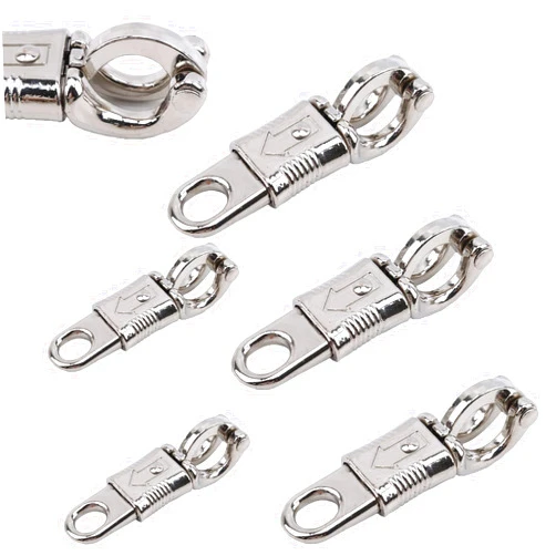 Contieup 5-Pack Panic Snap for Paracord Nickel Plated Quick Release Panic Snap with Fixed Quick Release Carabiner
