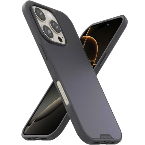 Smartish® iPhone 16 Pro MagSafe Case - Gripmunk Magnetic Slim Case [Lightweight + Protective] Thin Grip Cover with Microfiber Lining for Apple iPhone 16 Pro - Black Tie Affair
