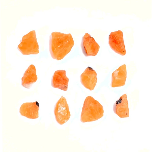 Gemkora AA+ 50 cts Raw Orange Triplite Stone Lot, Rough Gemstone, Natural Crystals, Chakra Crystals, Healing Stones, Wholesale Pack, Jewelry Making Supply, Supply, (5 to 6pcs)