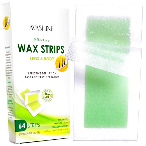 Avashine Body Wax Strips, Waxing Kit Contains 64 Strips Body Strips