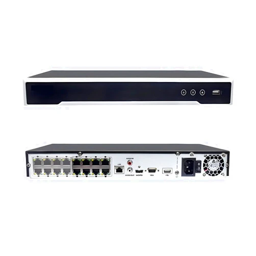 RICHSECU DS-7616NI-Q2/16P HIK 16 Channel 16 PoE 2K NVR Network Video Recorder with H.265+ Compression, Compatible with 16 X HIK IP Cameras, Supports up to 2 X 8TB HDD(No HDD)(International English Version)