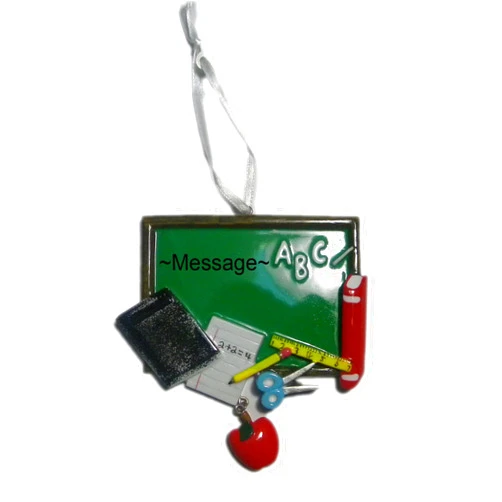 PolarX Personalized Green Board Holiday Gift Expertly Handwritten Ornament