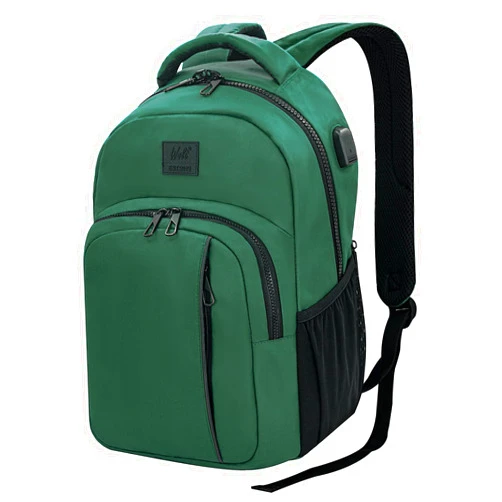 WOLT Laptop Backpack for Men Women for 15.6 Inch and 17 Inch Notebook, Travel Backpack Carry On Flight Approved with Computer Compartment, College Bookbag with USB Charging Port (Green)
