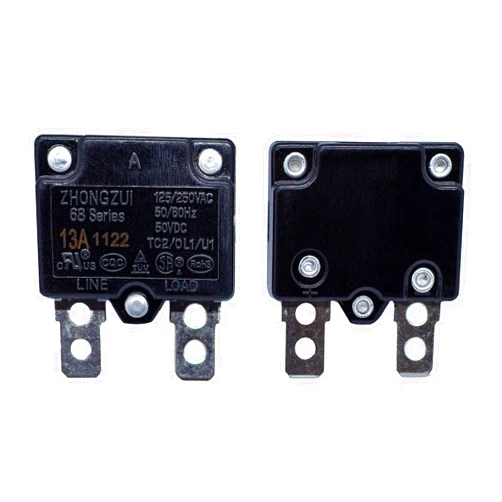 ToiCottage 2Pcs 13A 125/250Vac 50Vdc Automatic Reset Relay Fuse Therma Switch Circuit Breaker Current Overload Protector for Ride on car Accessories for 12 Volt Ride on Toy Replacement Parts