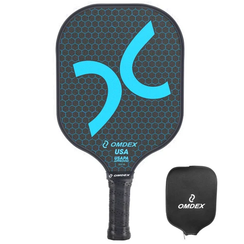 OMDEX V5 Pickleball Paddle, Carbon Fiber Pickleball Paddle (CFS) USAPA Approved, Lightweight Pickle Ball Paddle High Grit & Spin, Pickleball Racket Ideal for Novice and Professional Players