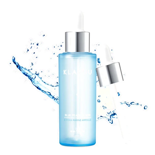 KLAVUU BLUE PEARLSATION 8 Hydra Marine Ampoule - Enriched with Hyaluronic Acid for Dual-Layered Skin Hydration & Panthenol Nourishment - Ideal for Sensitive Skin Types – 1.69 floz