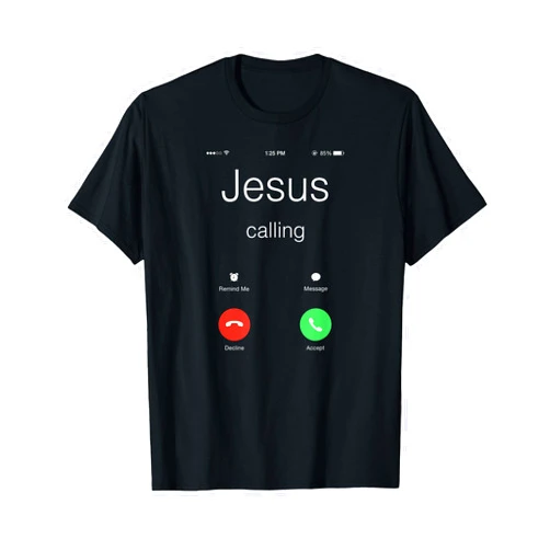 Christian Lovers Funky Frases Jesus Calling Shirt - Funny Jesus Phone Christian T-Shirt T-Shirt