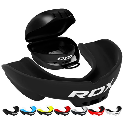 RDX Mouth Guard for Boxing MMA Kickboxing Muay Thai Judo Karate - Adult Gum Shield Mouthpiece Jaw Protector with Storage Case, Martial Arts Football Lacrosse Hockey Contact Sports - Above 12 Years Age