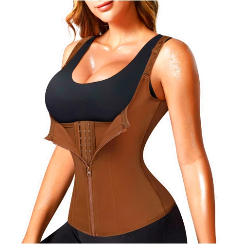 Nebility Waist Trainer for Women Corset Shapewear with Zipper Women's Waist Cincher Tank Top with Adjustable Straps