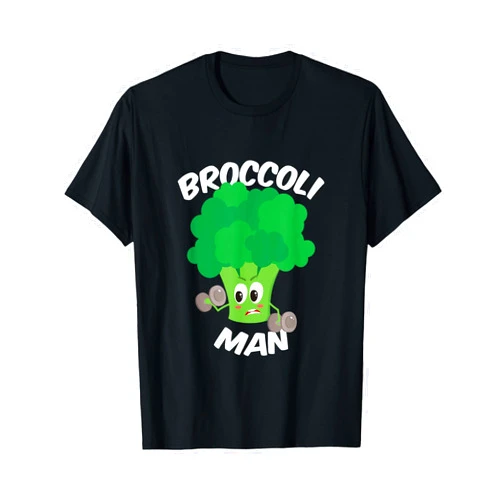 UAB KIDKIS Broccoli Man Funny Food Love Vegetables Gift T-Shirt