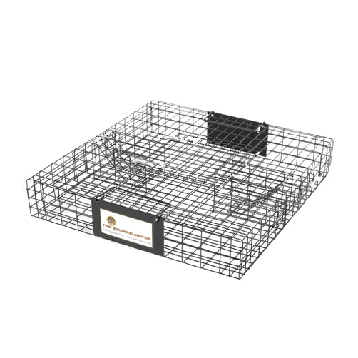 Rugged Ranch Squirrelinator w/ Waste Basin Outdoor Multi-Catch Squirrel Trap - Humane Live Cage Catcher, Rodent Control for Barns, Garages, Sheds, Gardens, Farms, Yards or Lawns
